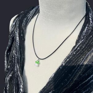 Green Mushroom Necklace
